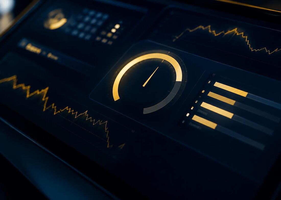 Risk dashboard showing loss limits and performance gauges